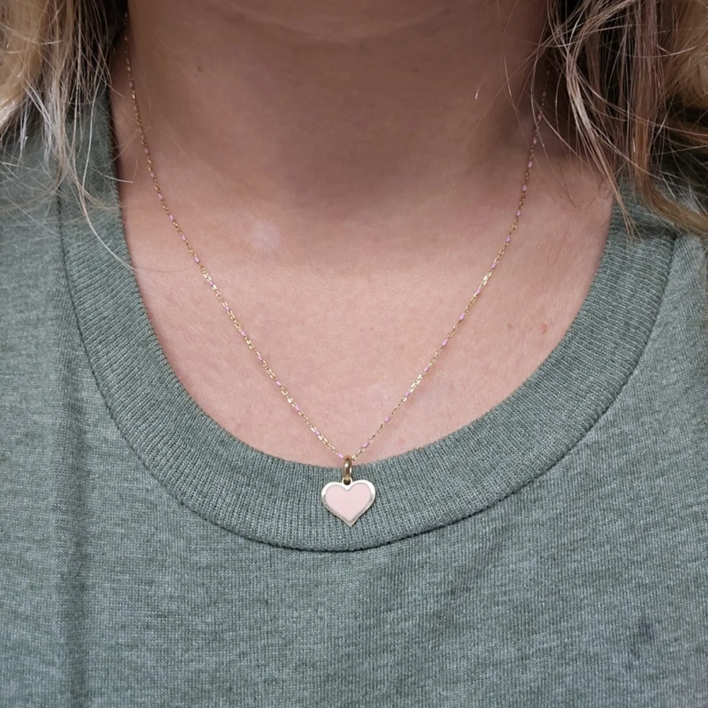 Gold Heart Pendant Necklace - Picture 2 of 3